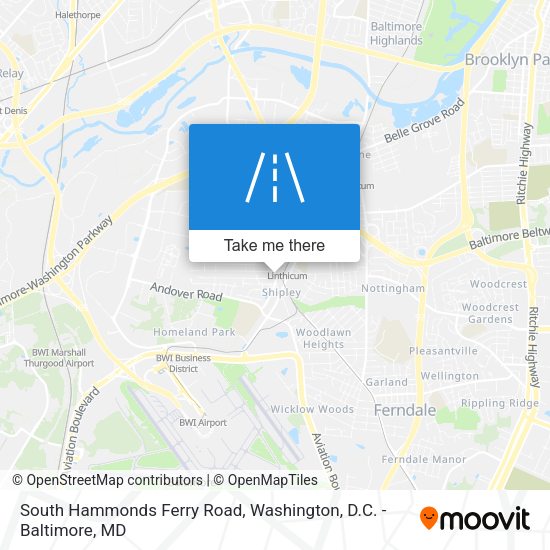 South Hammonds Ferry Road map