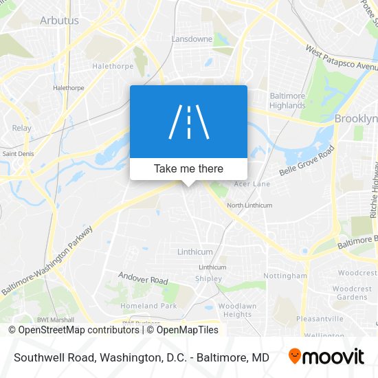 Southwell Road map