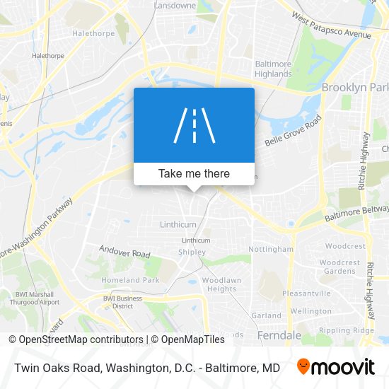 Twin Oaks Road map