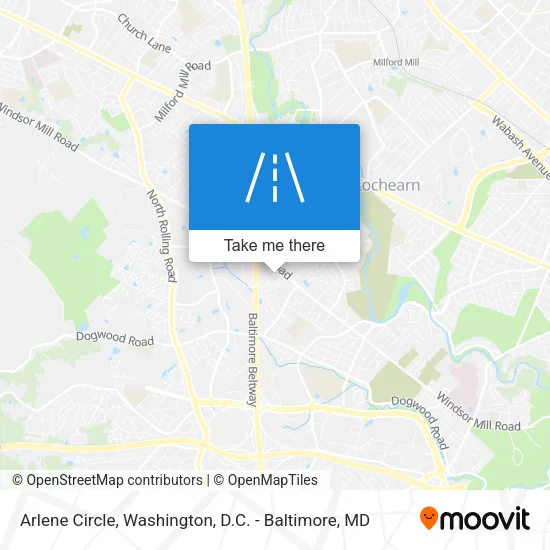Arlene Circle map