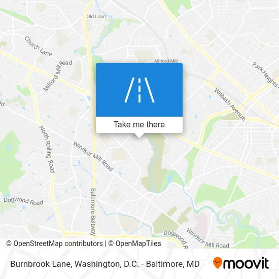Burnbrook Lane map