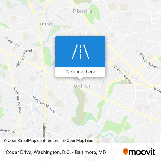 Cedar Drive map