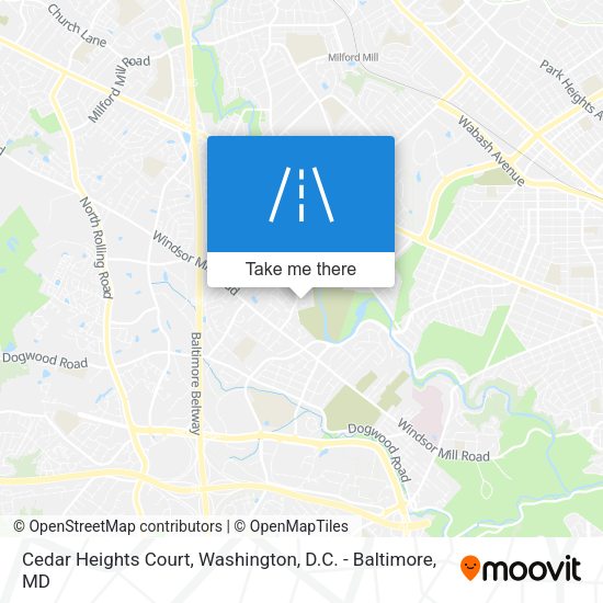 Mapa de Cedar Heights Court