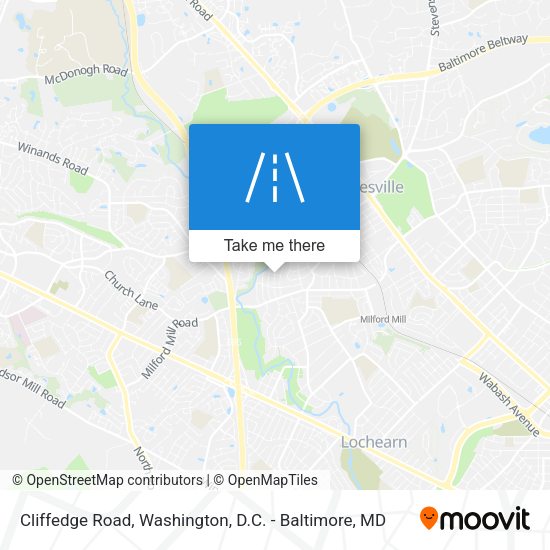 Mapa de Cliffedge Road