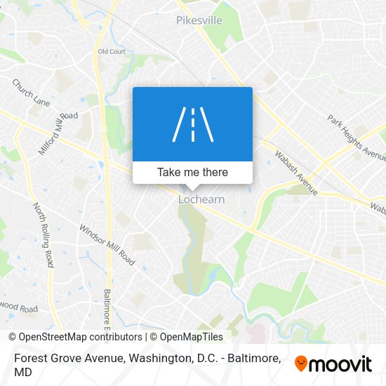 Forest Grove Avenue map