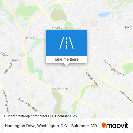 Huntington Drive map