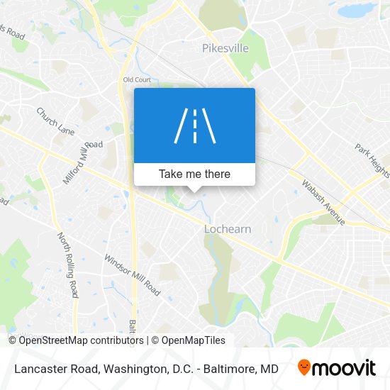 Lancaster Road map