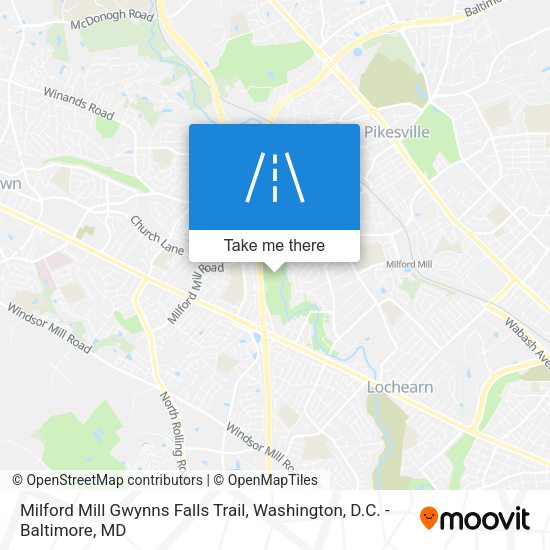 Milford Mill Gwynns Falls Trail map