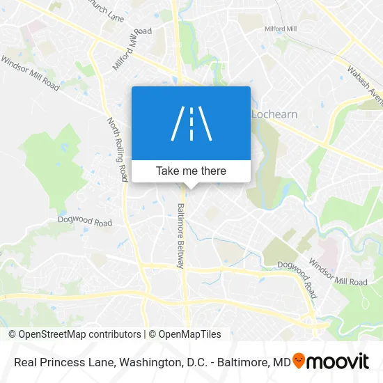 Real Princess Lane map