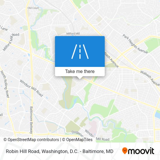 Robin Hill Road map