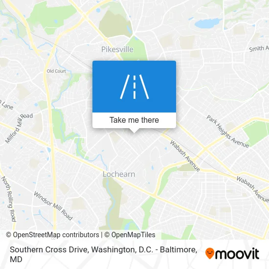 Southern Cross Drive map
