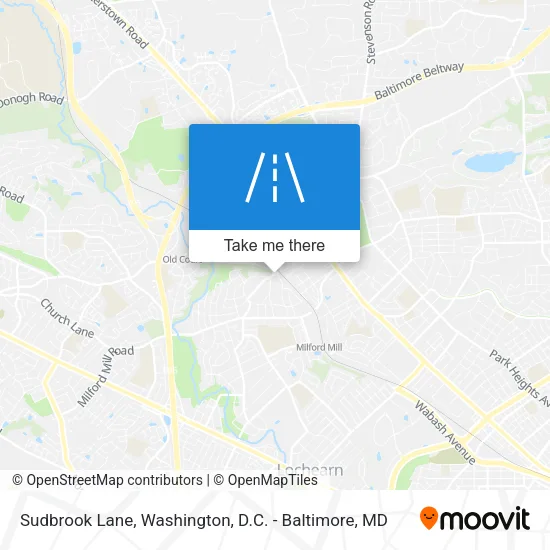 Sudbrook Lane map