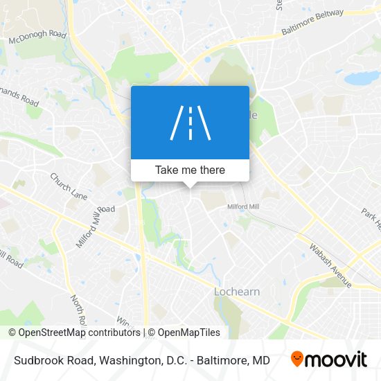 Sudbrook Road map