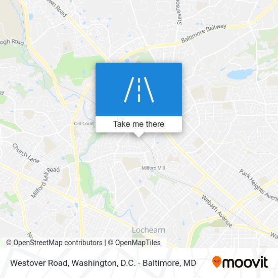 Westover Road map