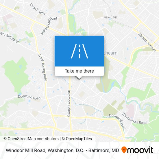 Windsor Mill Road map