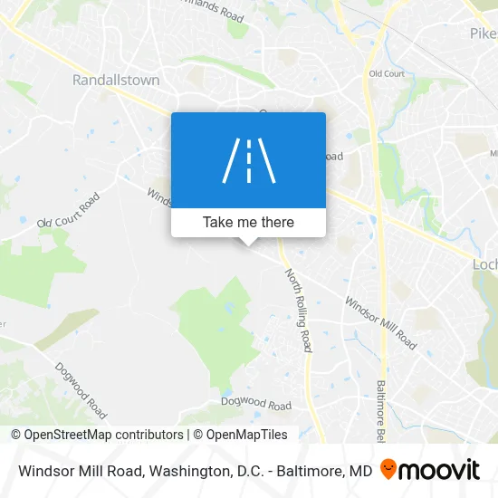 Windsor Mill Road map