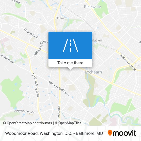 Woodmoor Road map