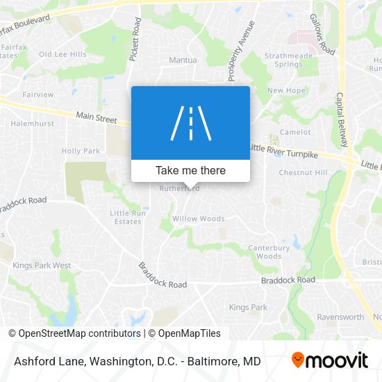 Ashford Lane map
