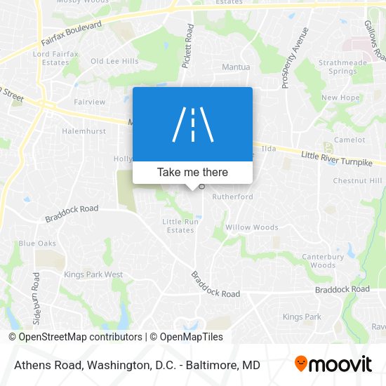 Mapa de Athens Road