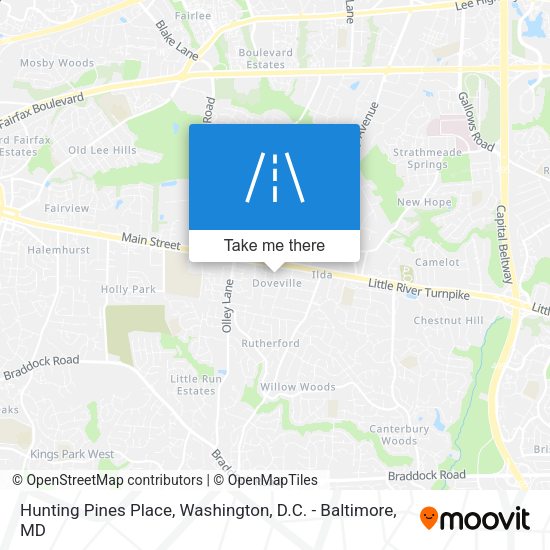 Hunting Pines Place map