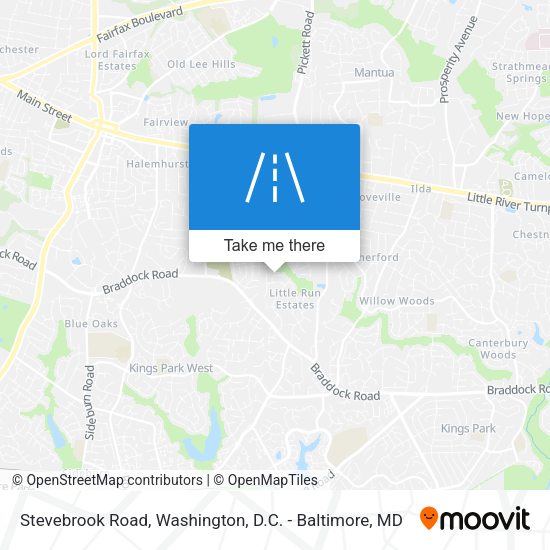 Stevebrook Road map