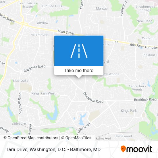 Mapa de Tara Drive