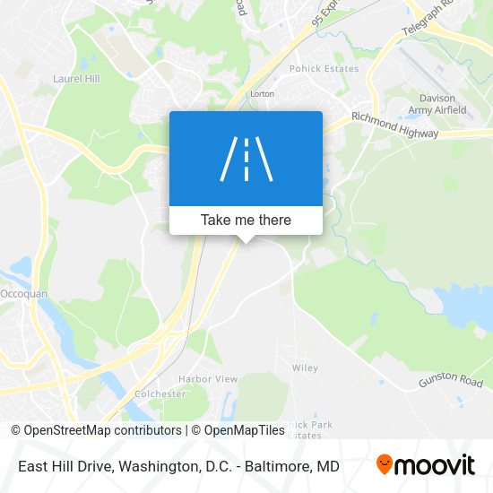 East Hill Drive map