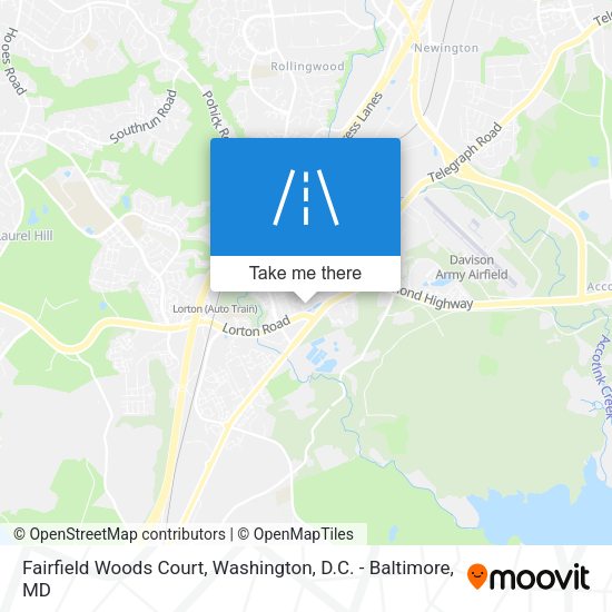 Fairfield Woods Court map