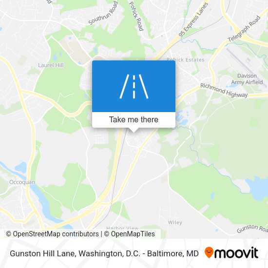 Gunston Hill Lane map