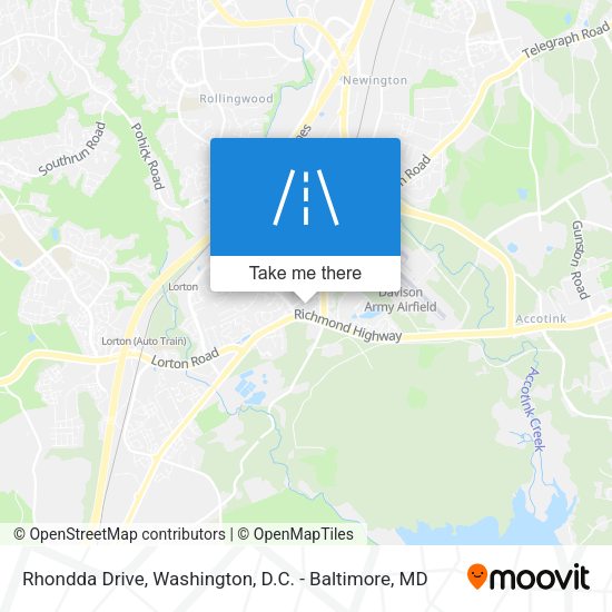 Rhondda Drive map