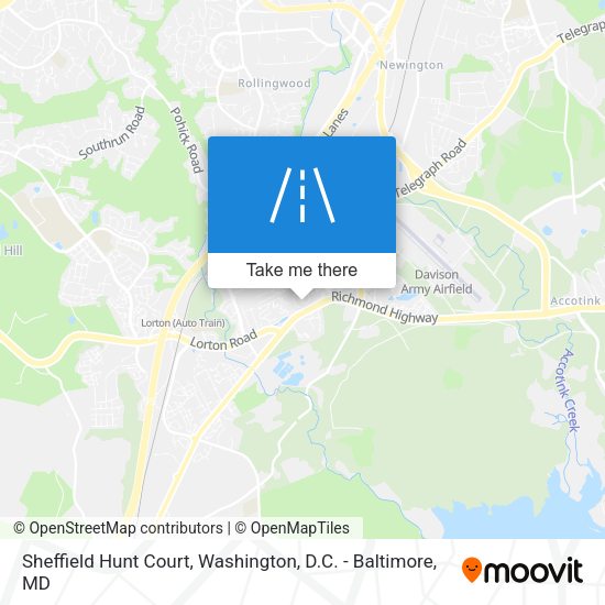 Mapa de Sheffield Hunt Court