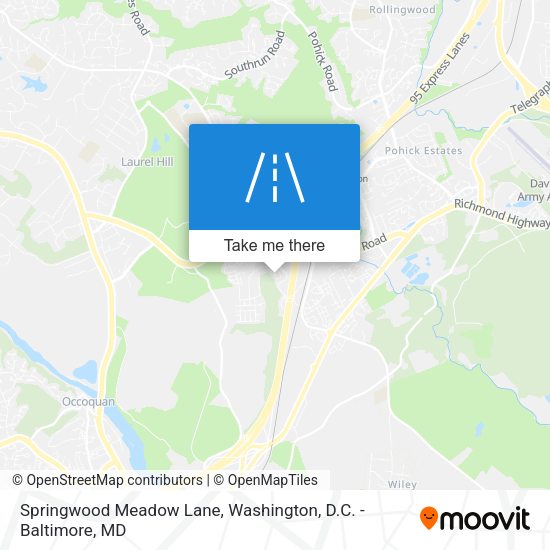 Springwood Meadow Lane map