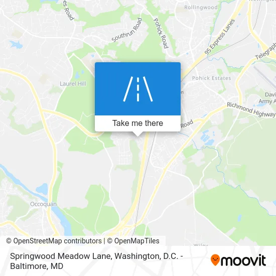 Springwood Meadow Lane map