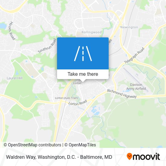 Waldren Way map