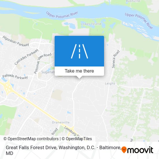 Great Falls Forest Drive map