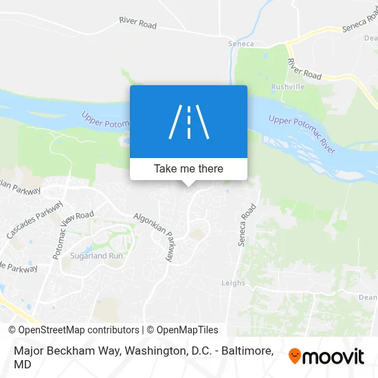 Major Beckham Way map