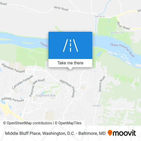 Middle Bluff Place map