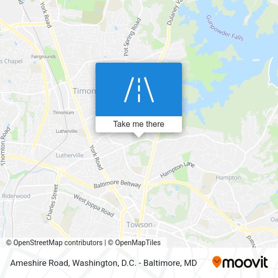 Ameshire Road map