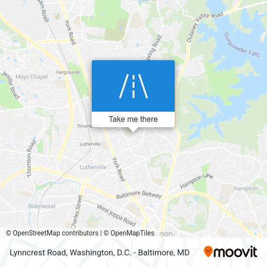 Lynncrest Road map