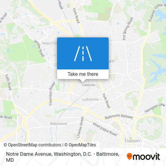 Mapa de Notre Dame Avenue
