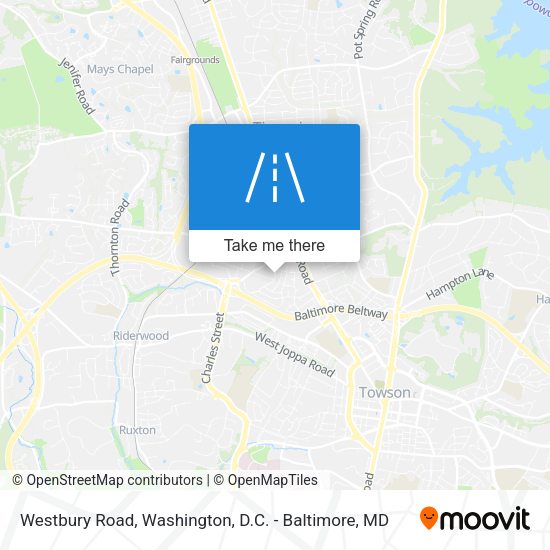 Westbury Road map