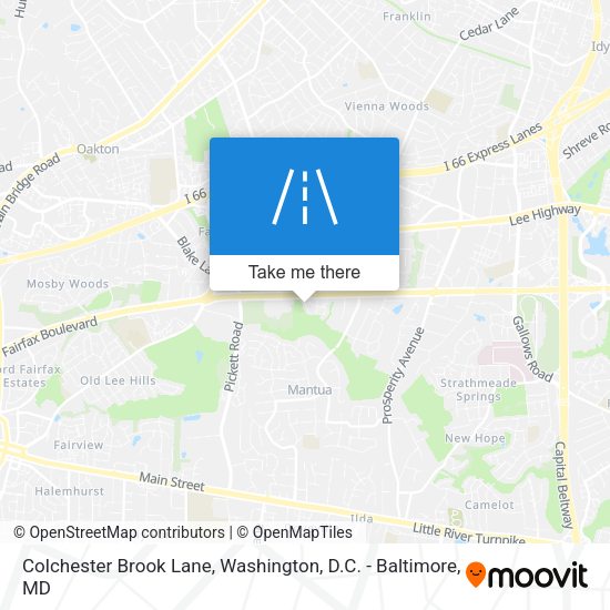 Colchester Brook Lane map