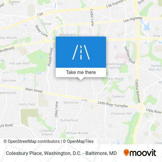 Colesbury Place map