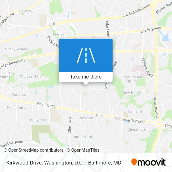 Kirkwood Drive map