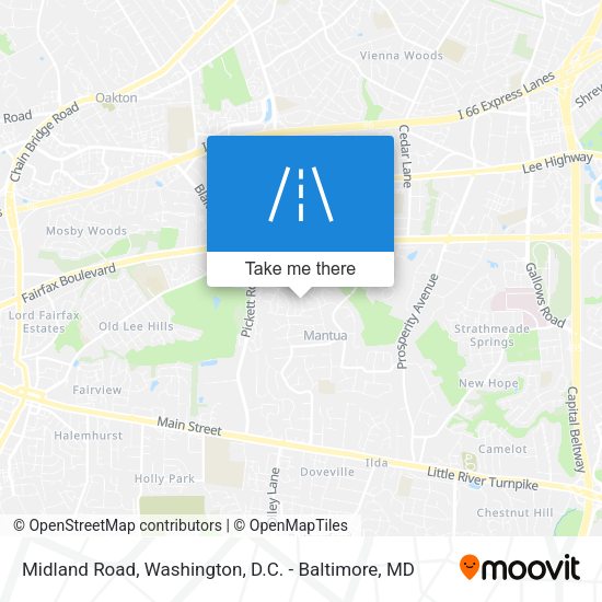 Mapa de Midland Road