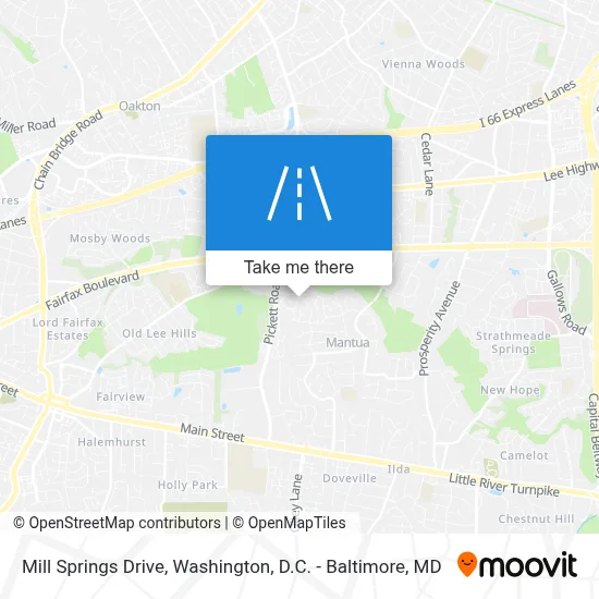 Mill Springs Drive map