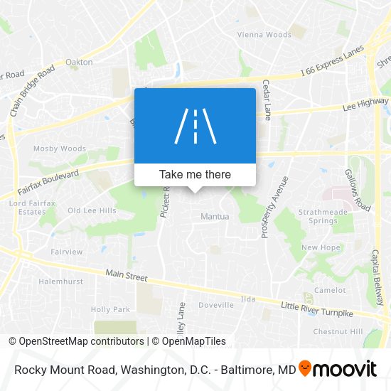 Mapa de Rocky Mount Road