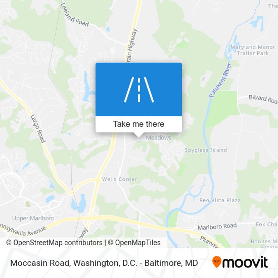 Moccasin Road map