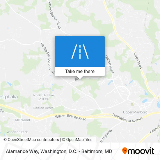 Alamance Way map