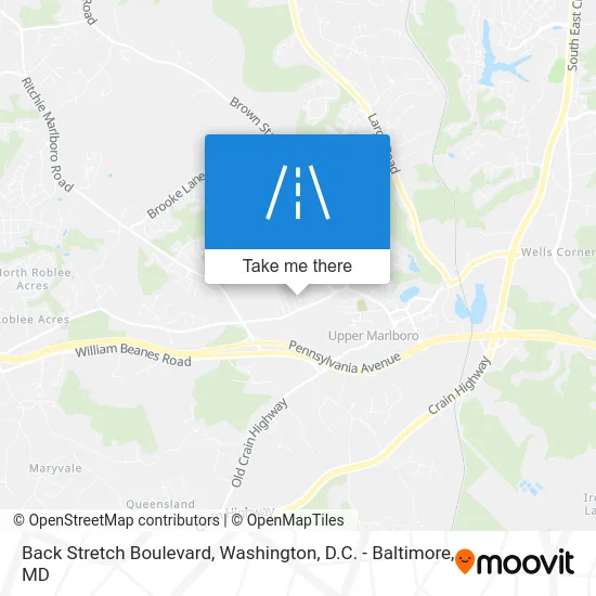 Back Stretch Boulevard map